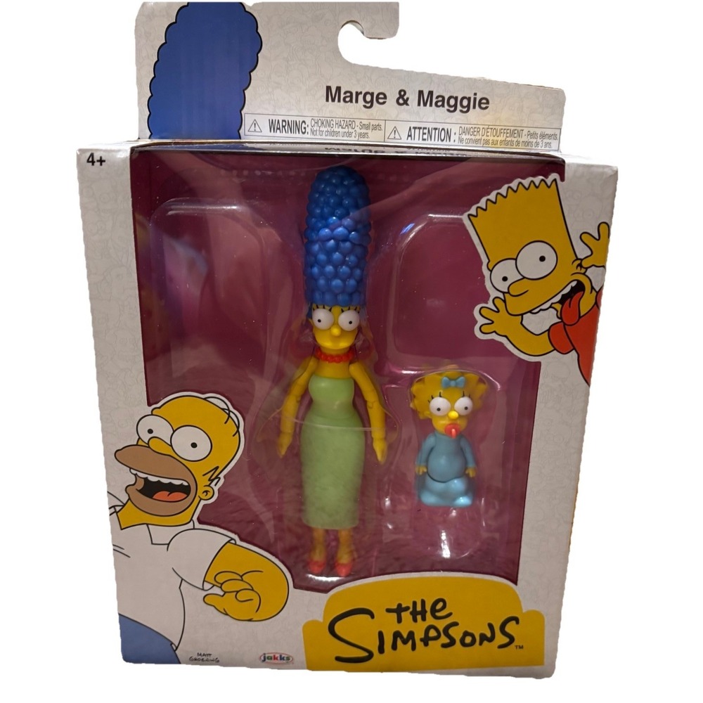 2025 The Simpsons MARGE & MAGGIE 5" Action Figure Jakks Pacific NEW
